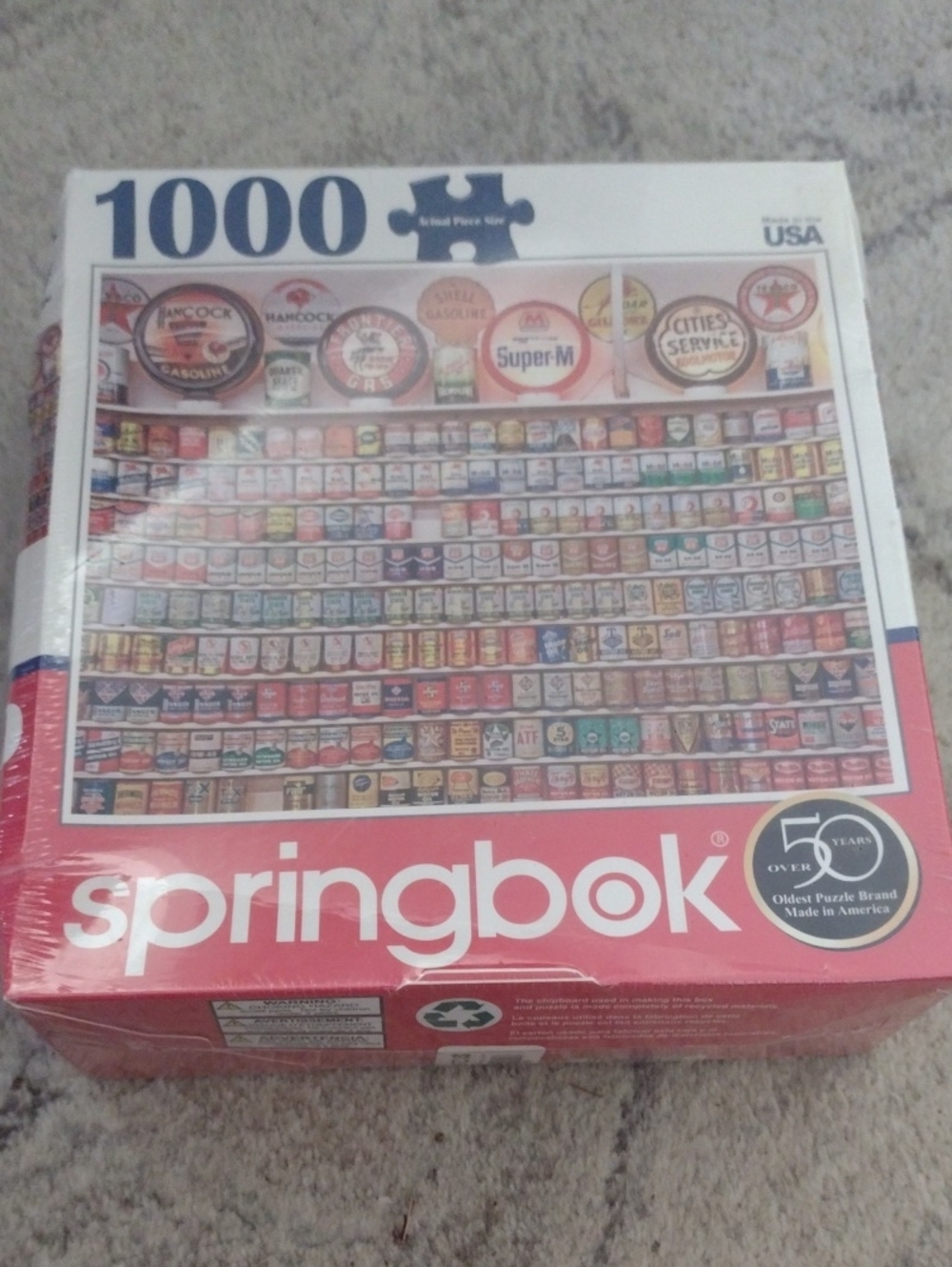 Springbok 1000-Piece Retro Can Collection Puzzle - Pink/White